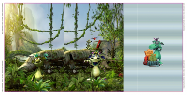 Preview: Jersey Baumwolle Dinosaurier von Stenzo - Panel